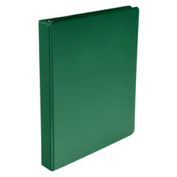 School Smart Round Ring Binder, Polypropylene, 1 Inch, Green 086362