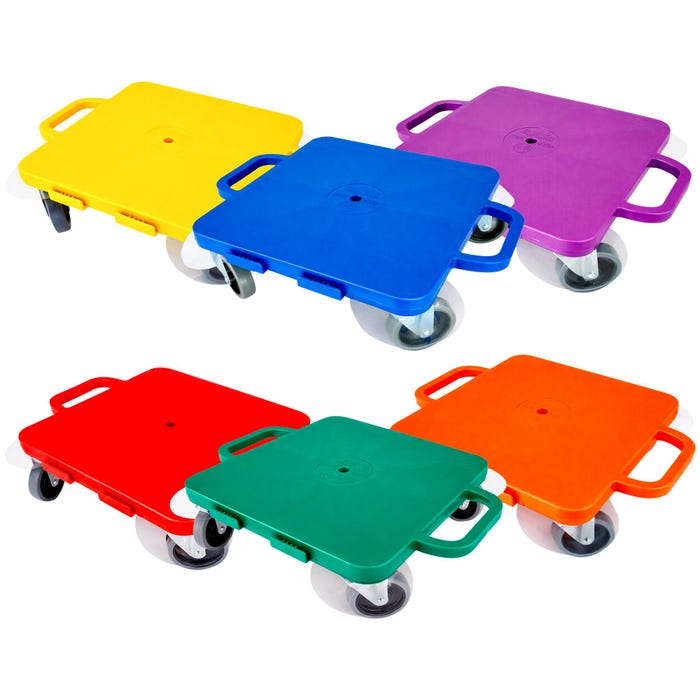 Pull-Buoy All-Surface Scooters, 16 Inches, Assorted Colors, Set of 6