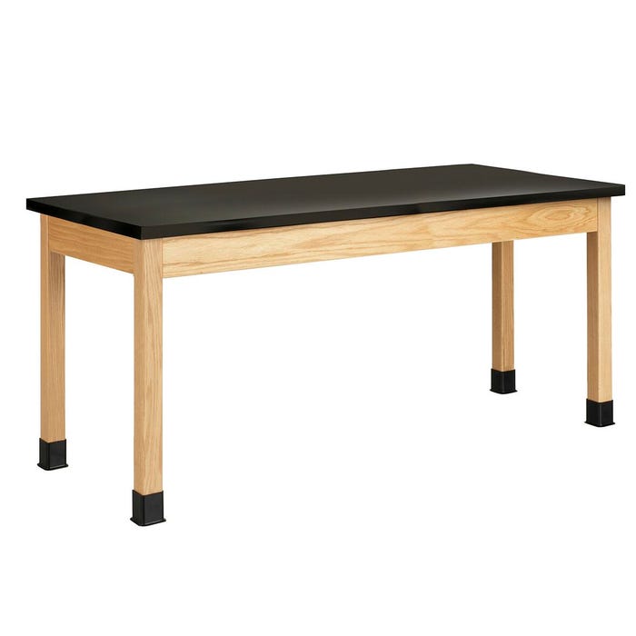Diversified Woodcrafts Science Table, Solid Apron, 72 x 30 x 30 Inches, Oak, Chem Armor Top