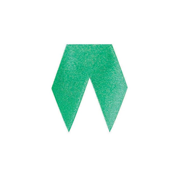 Pre-Cut Satin Ribbon, 1-3/4 x 1-1/2 Inches, Green, Pack of 25
