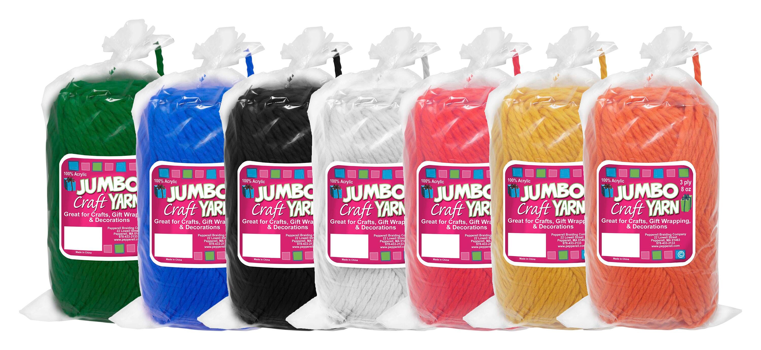 Pepperell Jumbo Roving Yarn, 3 Ply, Assorted Colors, Set of 7 2133441