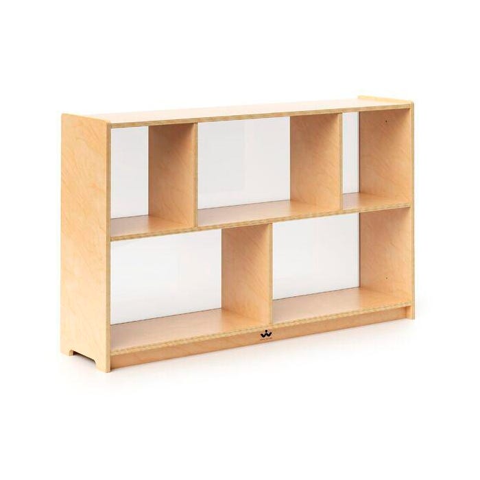 Whitney Brothers Preschool Storage Cabinet With Acrylic Back, 48 x 11-3/4 x 30 Inches