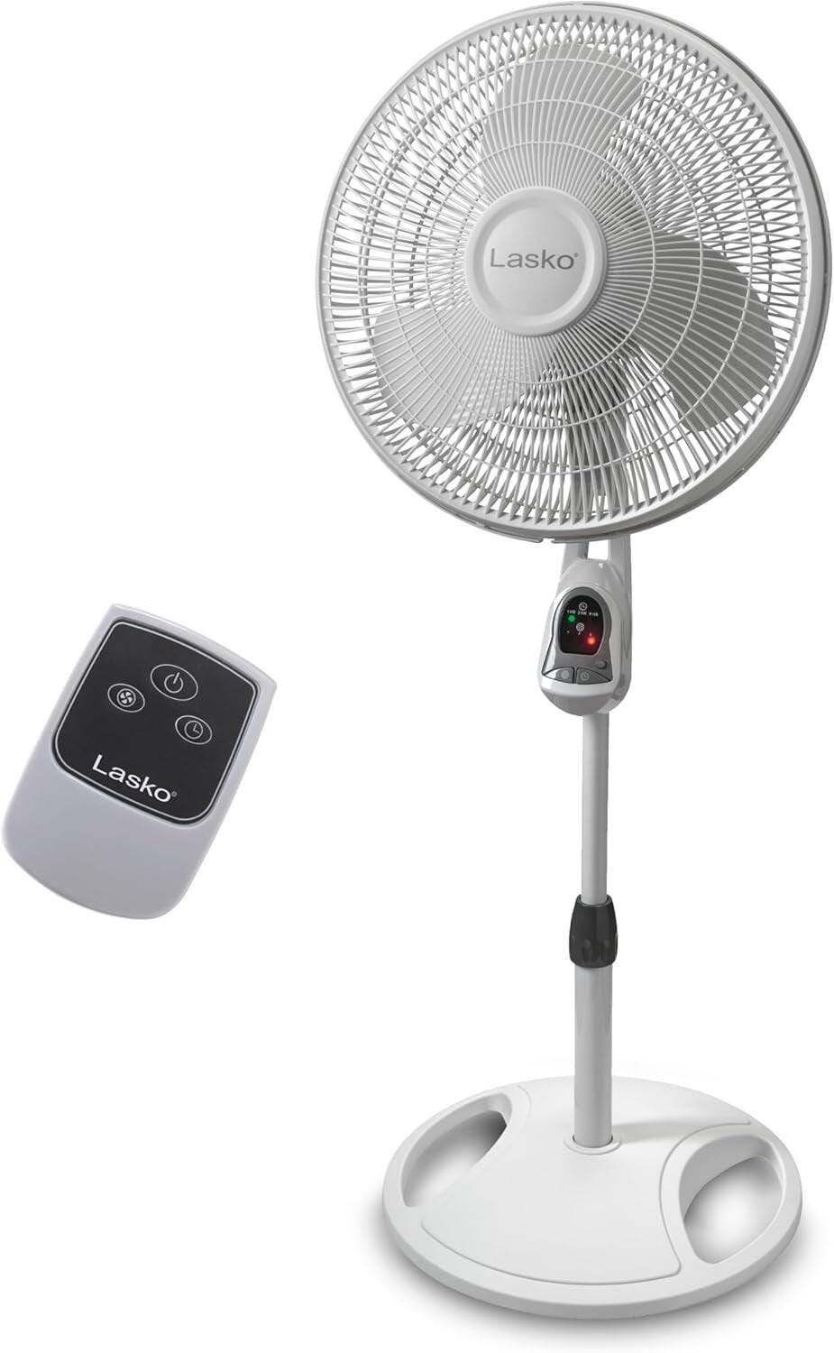 Image for Lasko Oscillating Pedestal Fan With Remote Control, 3 Speed, 16 Inch Diameter, White from School Specialty