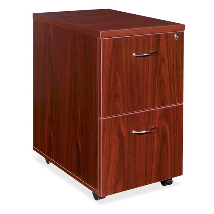 Classroom Select Laminate Mobile 2 Drawer Pedestal, 15-3/4 x 22 x 28-5/8 Inches, Mahogany