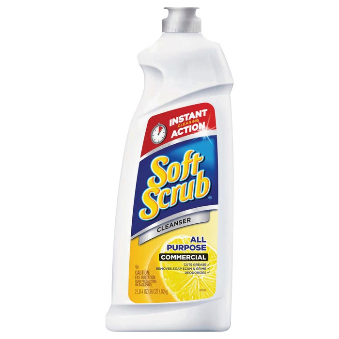 Soft Scrub Bath and Kitchen Cleanser, 36 Ounces, Lemon Scent, Pack of 6