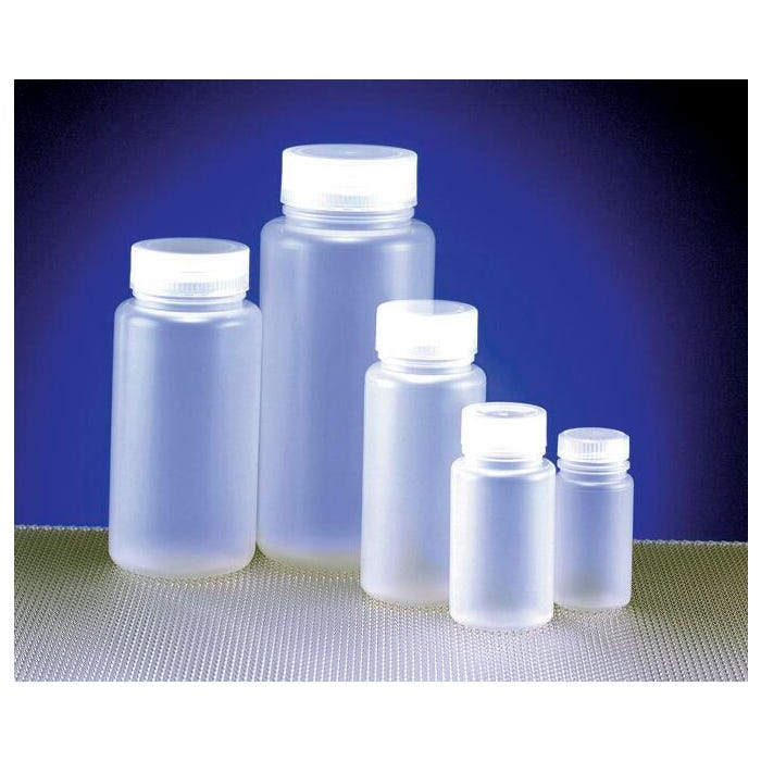 Azlon Wide Mouth Polypropylene Bottles - 125 mL - Pack of 12