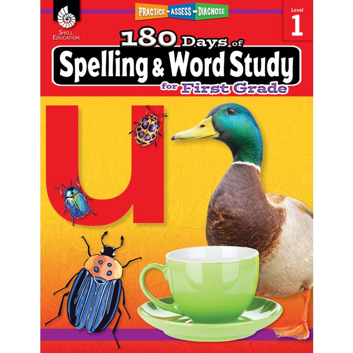 Shell Education 180 Days of Spelling and Word Study for First Grade