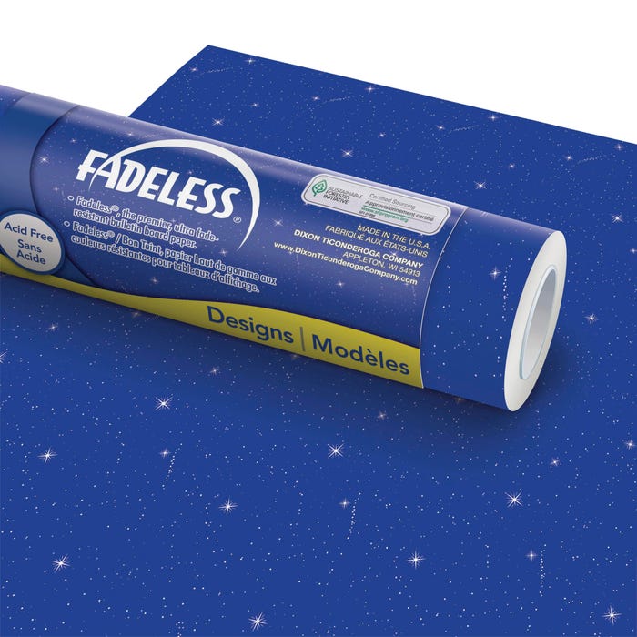 Fadeless Designs Paper Roll, Night Sky, 48 Inches x 12 Feet