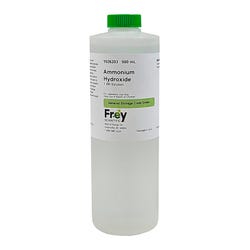 Frey Scientific Ammonium Hydroxide, 1M 500 mL, White, Lab Grade 1526203