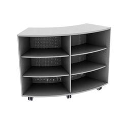 Fleetwood Designer 2.0 Cabinet, Curved Shelf, 4 Shelves, No Door, Magnetic Markerboard Back 4001663