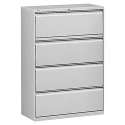 Lorell Lateral File Cabinet, 42 x 18-5/8 x 52-1/2 Inches, Light Gray
