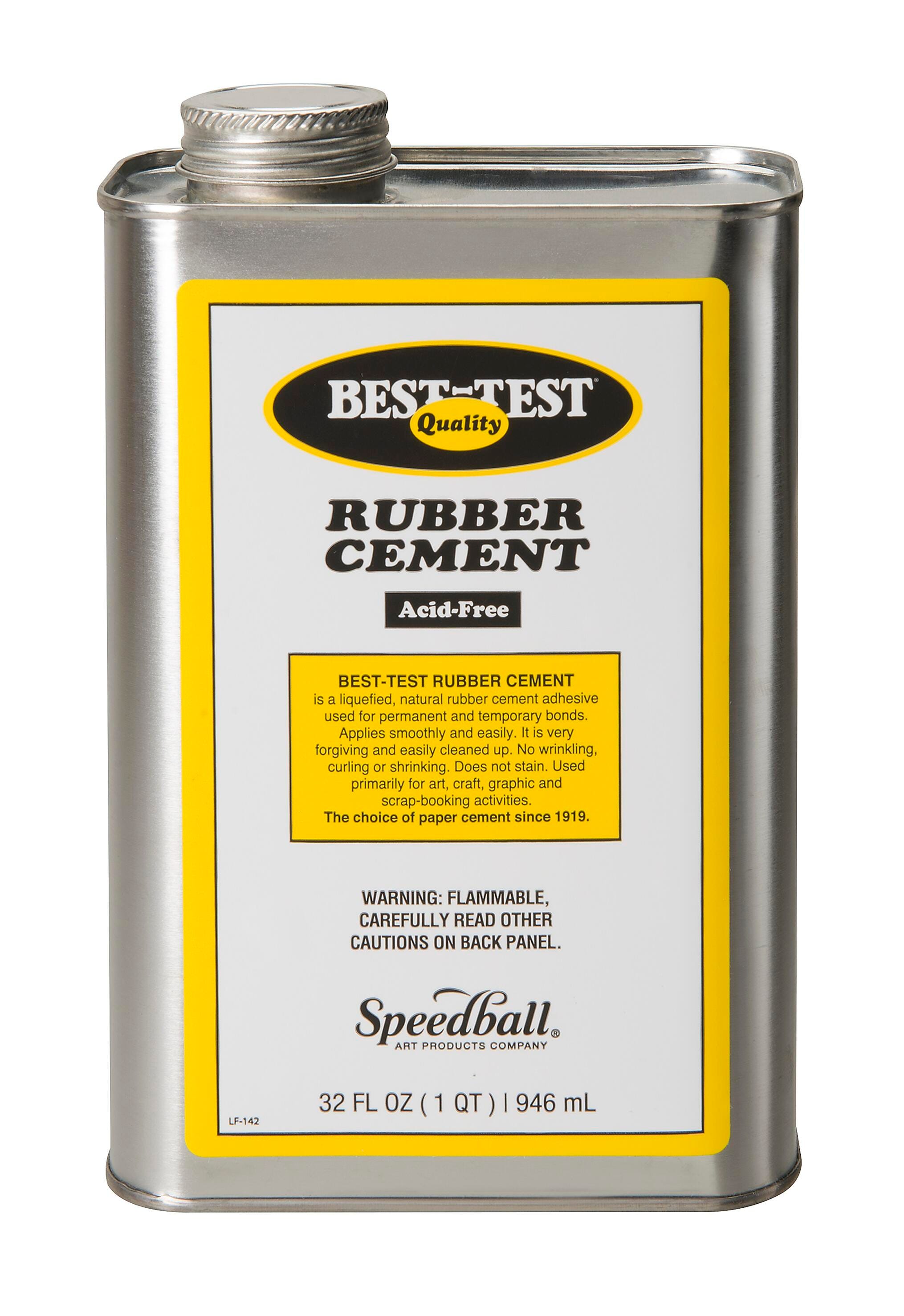 Best Test Rubber Cement, 32 Ounces, Item Number 1589721