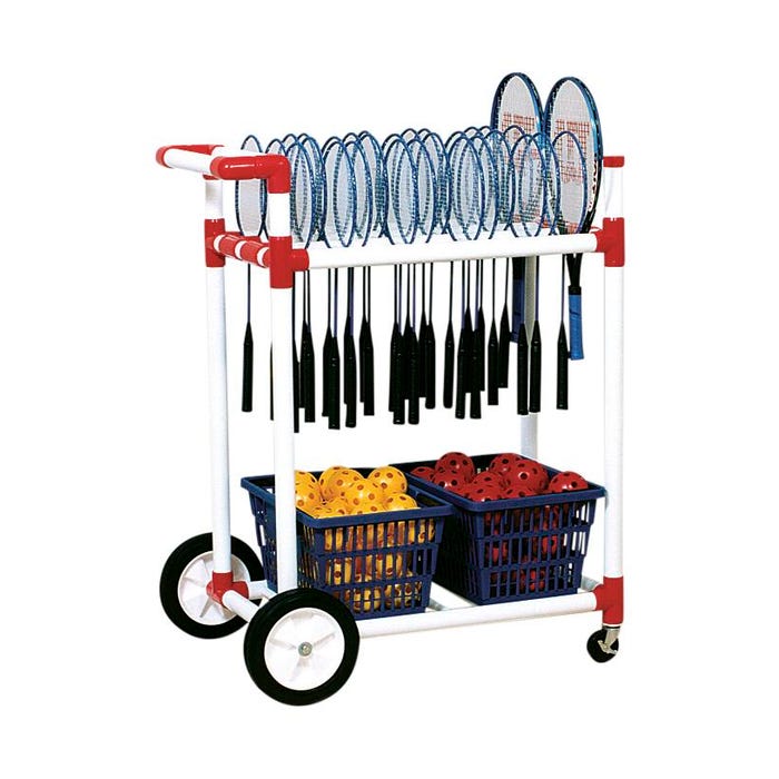 Duracart All-Terrain Racquet Cart, Stores 100 Paddles and 100 Tennis Balls
