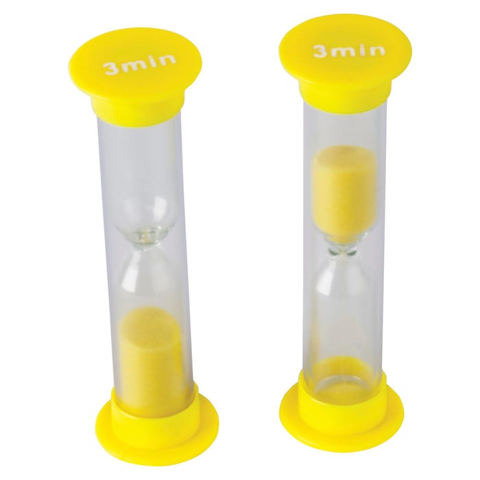 Teacher Created Resources Small Sand Timers, 3 Minutes, Pack of 4
