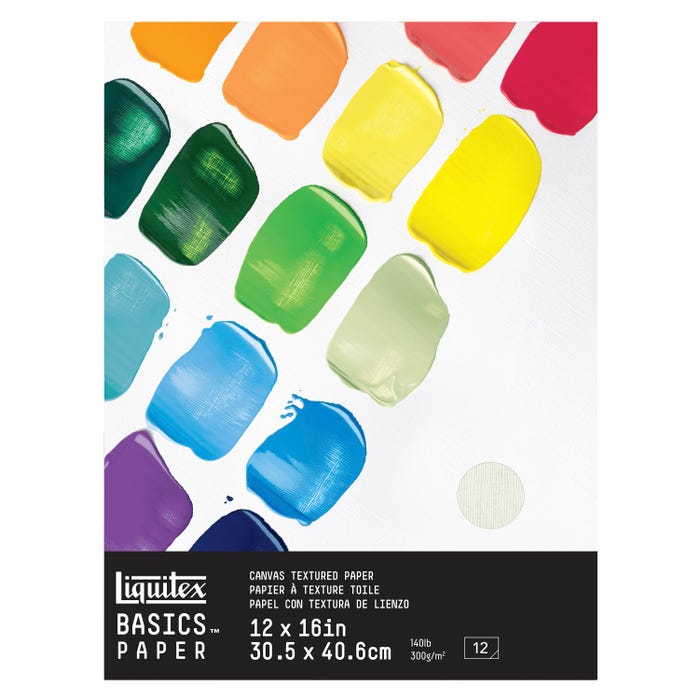 Liquitex BASICS Paper Pad, 12 x 16 Inches, 140 lb, 12 Sheets