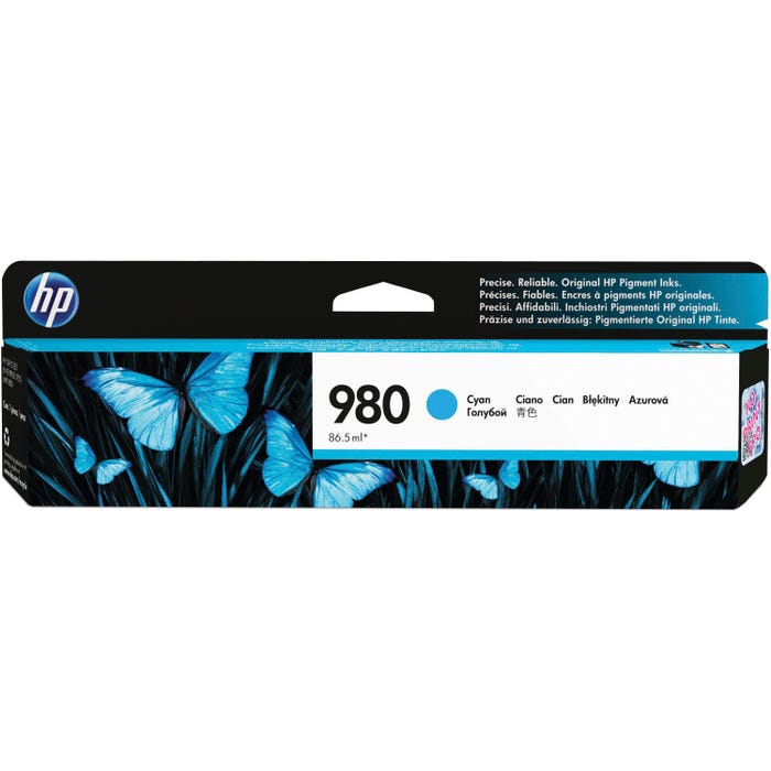 HP 980 Ink Toner Cartridge, D8J07A, Cyan