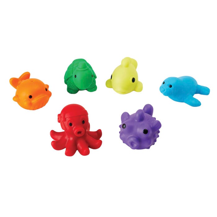 Sportime Sea Animals Vinyl Tosser, Assorted, Set of 6
