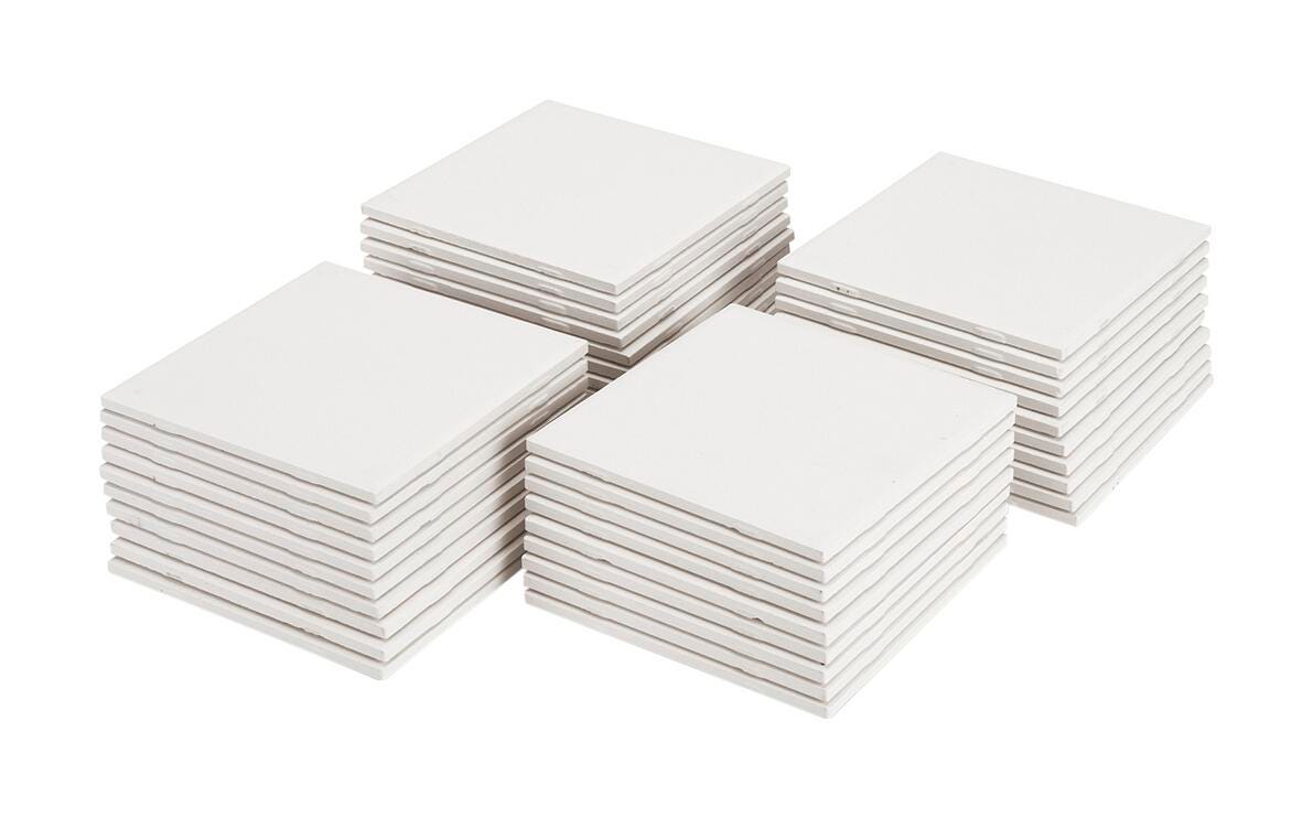 Image for Ceramic Bisque Tile - 6 in. x 6 in. - Box of 40 from School Specialty