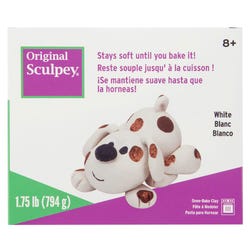 Sculpey Polymer Modeling Compound Clay, 1.75 lb, White, Item Number 400151