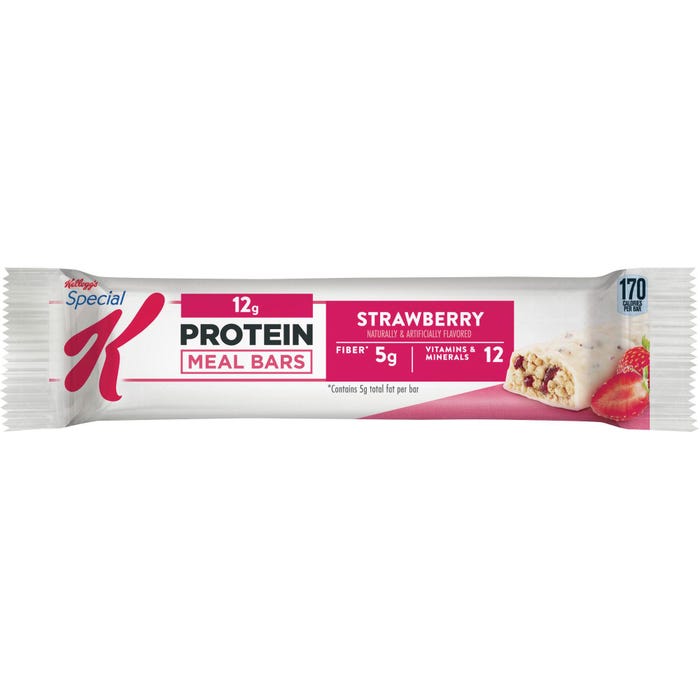 Kellogg's Special K Strawberry Protein Meal Bar, 1.59 Ounce, 10 g of Protein, 5 g of Fiber, Pack of 8