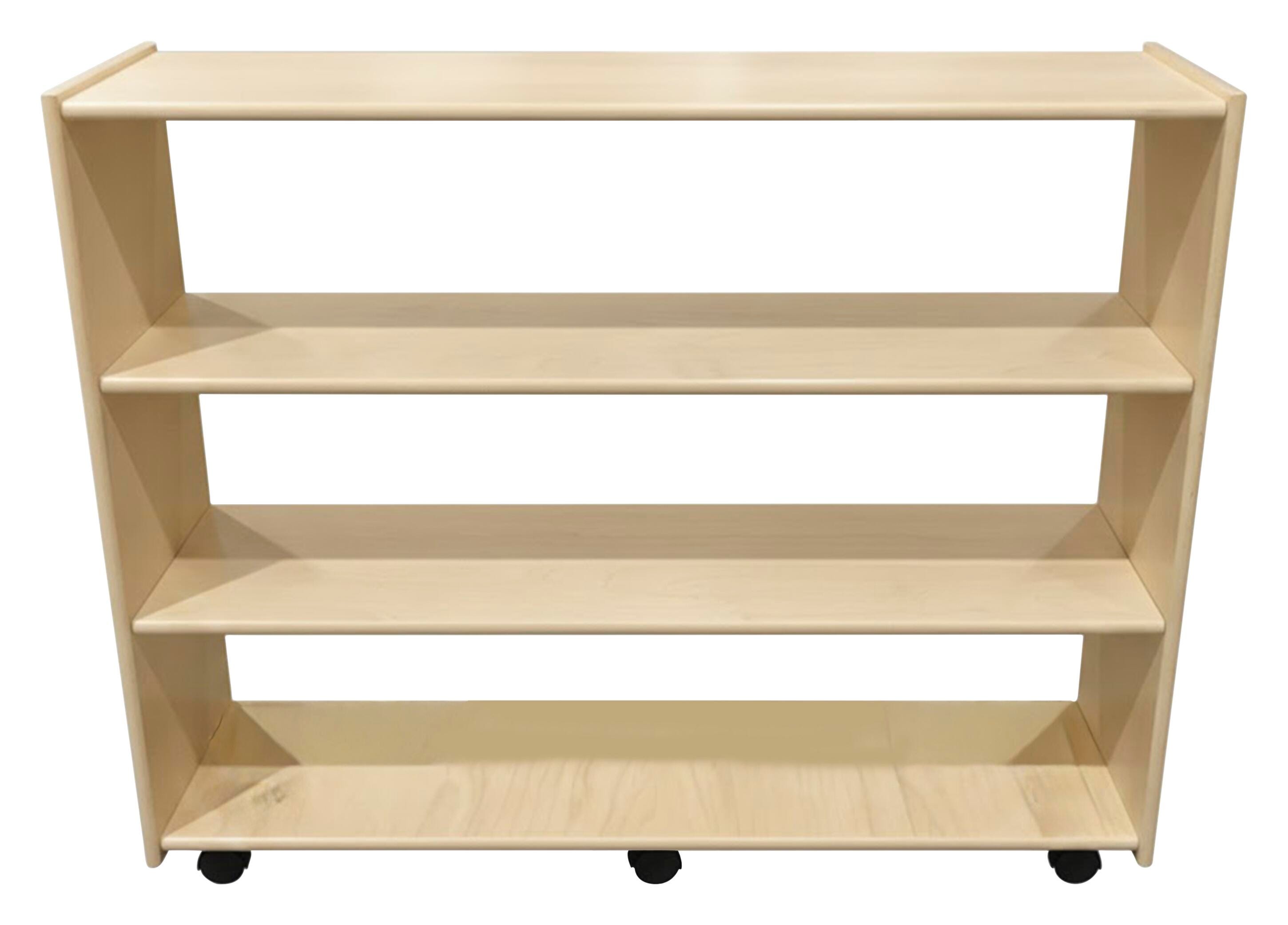 Childcraft Storage Unit With Open Back, 3 Shelves, Locking Casters, 47-3/4 x 14-1/4 x 42 Inches 2087636