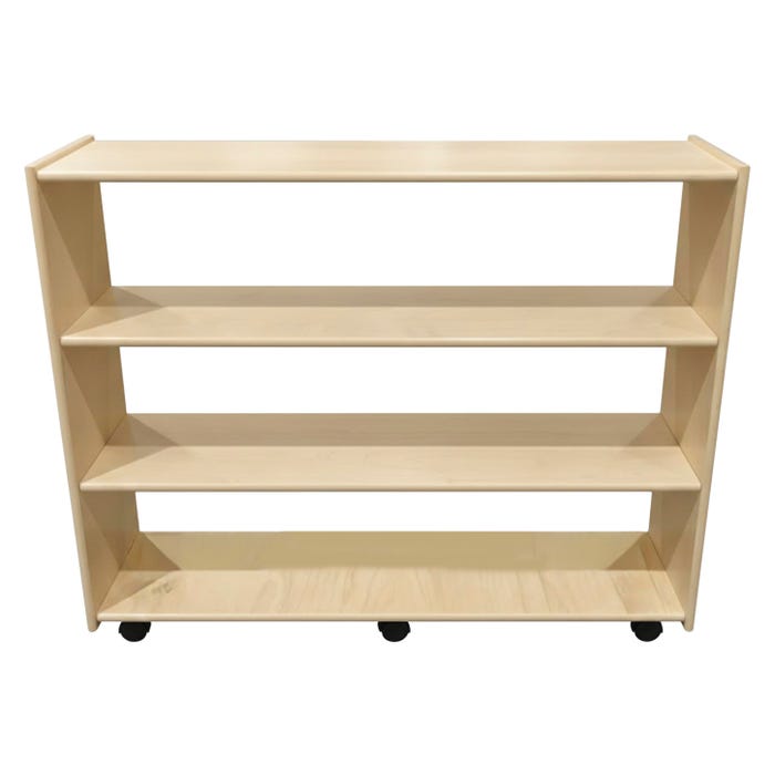Childcraft Storage Unit With Open Back, 3 Shelves, Locking Casters, 47-3/4 x 14-1/4 x 42 Inches