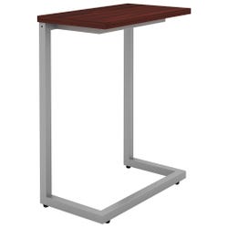 Lorell Guest Area Cantilever Table, 17-2/5 x 9-9/10 x 26-1/2 Inches, Mahogany