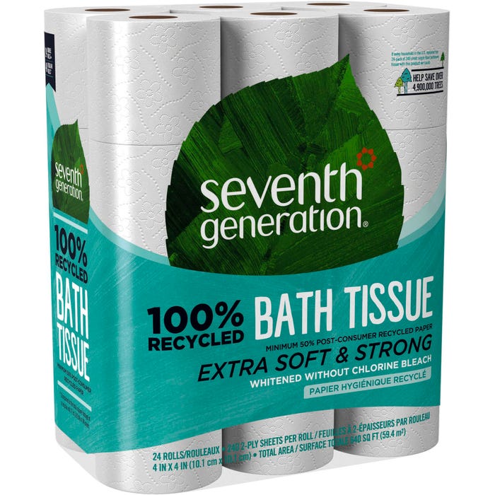 Seventh Generation Recycled Toilet Paper, 2-Ply, Pack of 24