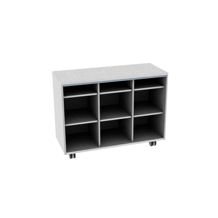 Fleetwood Designer 2.0 Cabinet, Nine Cubbies, No Door, Magnetic Pegboard Back