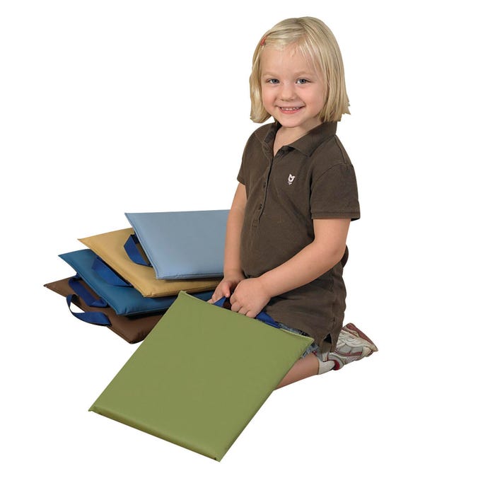 Children's Factory Sit-Upon Cushion, 12 x 12 Inches, Woodland, Pack of 5
