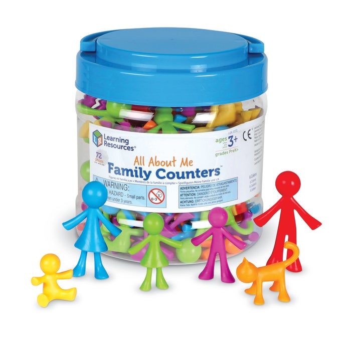 Learning Resources My Family & Me Counters, Assorted Colors, Set of 72