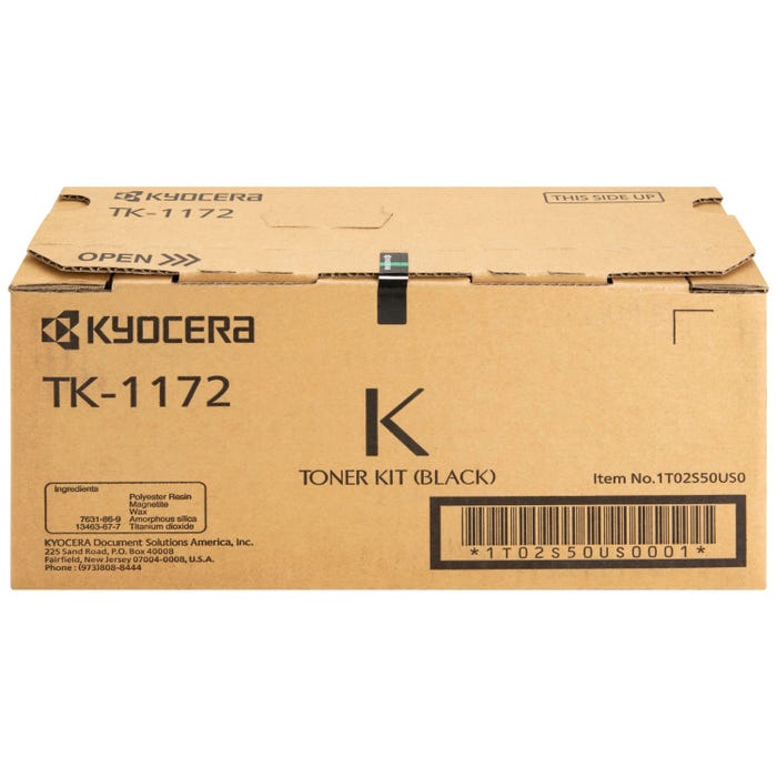 Kyocera Ink Toner Cartridge, TK1172, Black