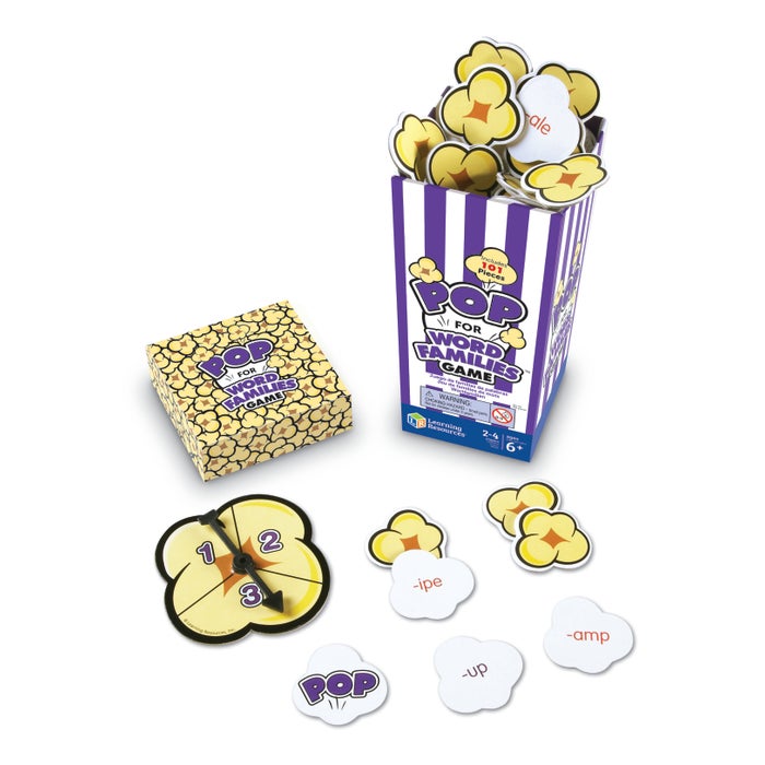 Learning Resources Pop For Word Families Game, 100 Pieces