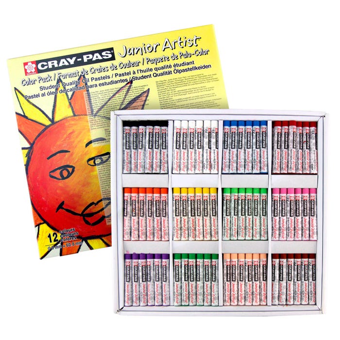 Sakura Cray-Pas Junior Artist Oil Pastels Colorpack, Regular Size, 36-Assorted Colors, Set of 432