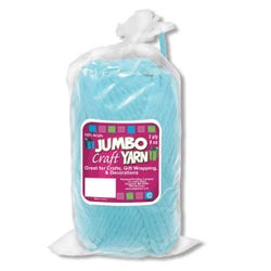 Pepperell Jumbo Roving Craft Yarn, 8 Ounces, 150 Yards, 3-Ply, Sky Blue