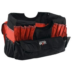 School Smart Caddy Organizer with 43 Pockets, Large, 16 x 14 x 13-1/2 Inches, Black/Red 086294