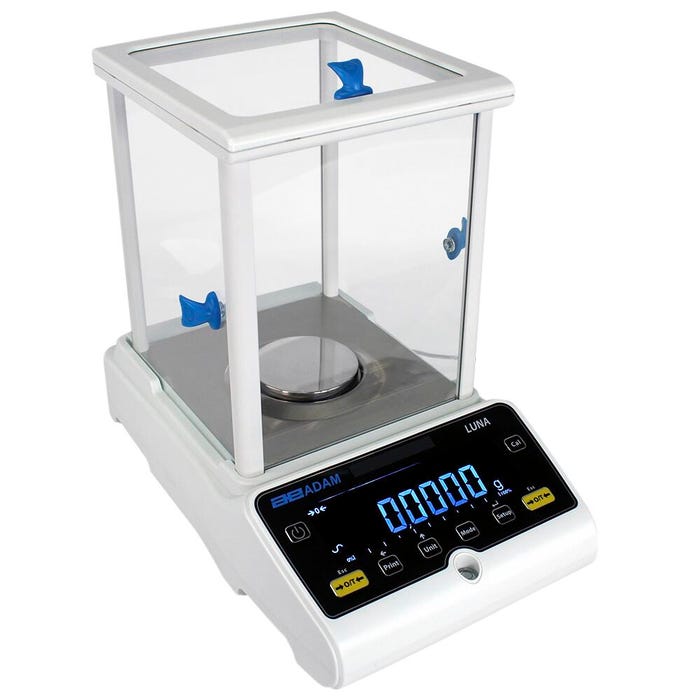 Adam Equipment Luna LAB 84E Analytical Balance, 80 Gram Capacity, 0.0001 Gram Readability, External Calibration