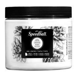 Speedball Water Soluble Block Printing Ink, Platinum White, Pint