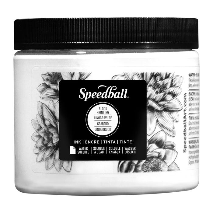 Speedball Water Soluble Block Printing Ink, Platinum White, Pint