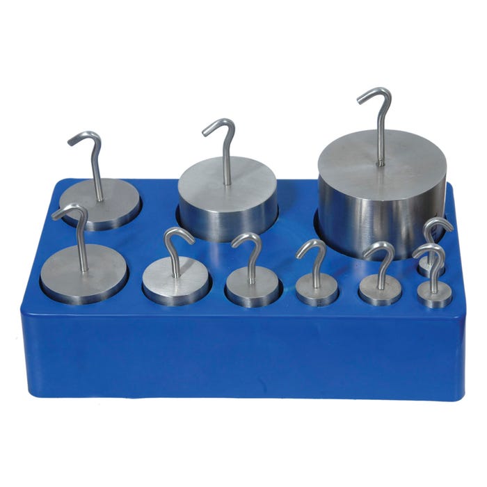 Frey Scientific Hooked Weight Set, Stainless Steel, Set of 10