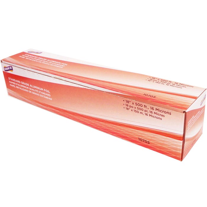 Genuine Joe Food Standard Aluminum Foil, 18 Inch x 500 Feet