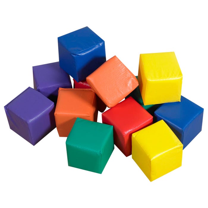 Children's Factory Soft Blocks, Primary Colors, Set of 12