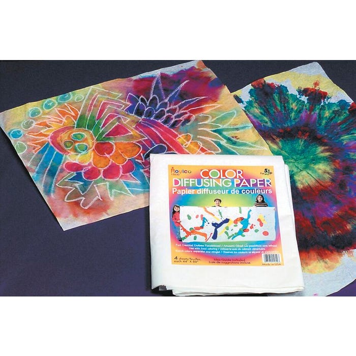 Roylco Color Diffusing Paper, 9 x 12 Inches, White, 50 Sheets