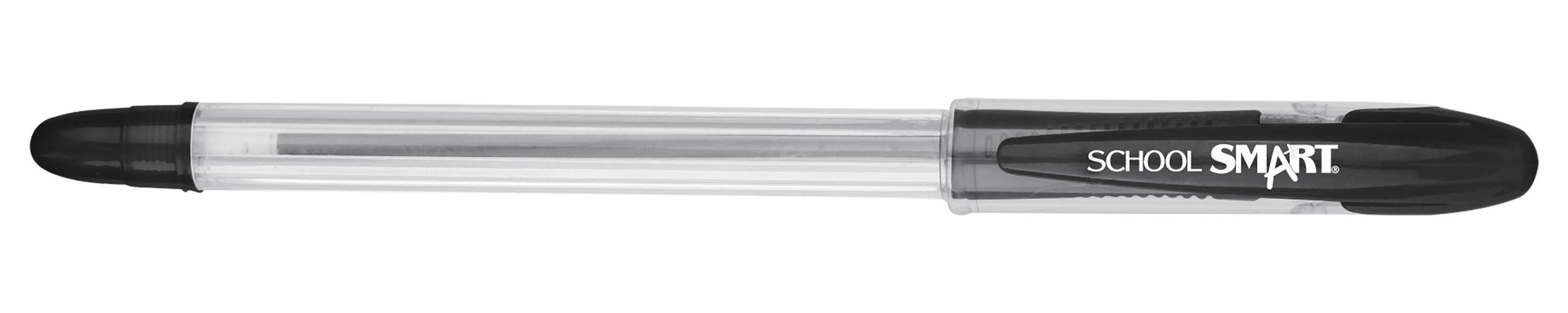 School Smart Ballpoint Pens, Medium Tip, Black, Pack of 12 1571047