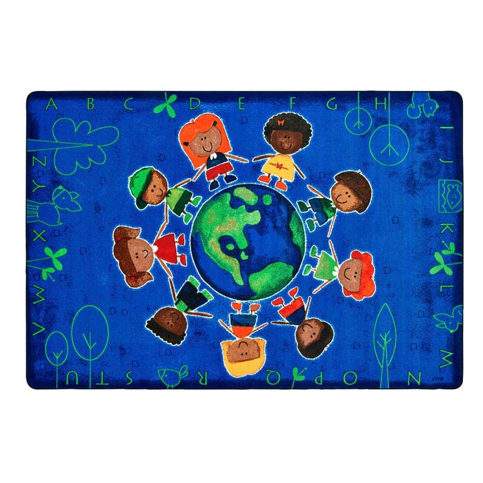 Carpets for Kids Premium Carpet Give the Planet a Hug Carpet, Rectangle