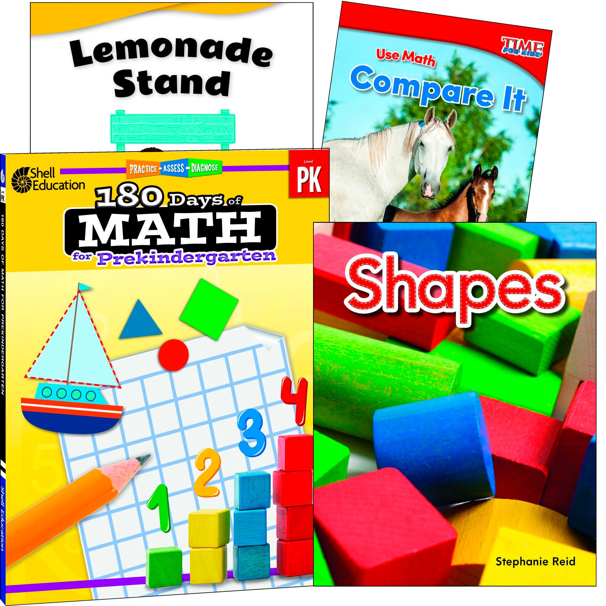 Teacher Created Materials Learn-at-Home: Explore Math Bundle Grade PK, 4-Book Set, Item Number 2092216