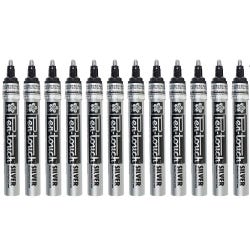 Sakura Pentouch Paint Marker, Medium Tip, Metallic Silver, Pack of 12