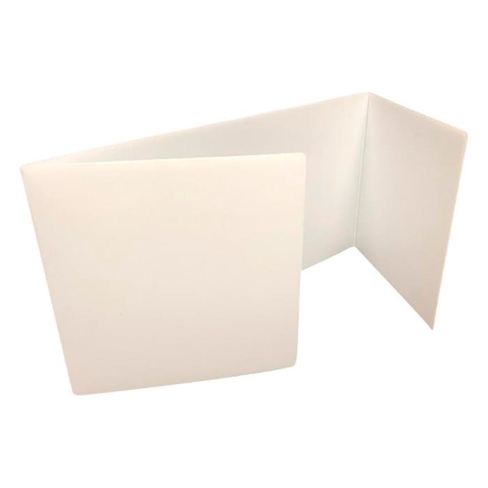 Flipside Corrugated Plastic Study Carrel, 12 x 48 Inches, White, Pack of 12