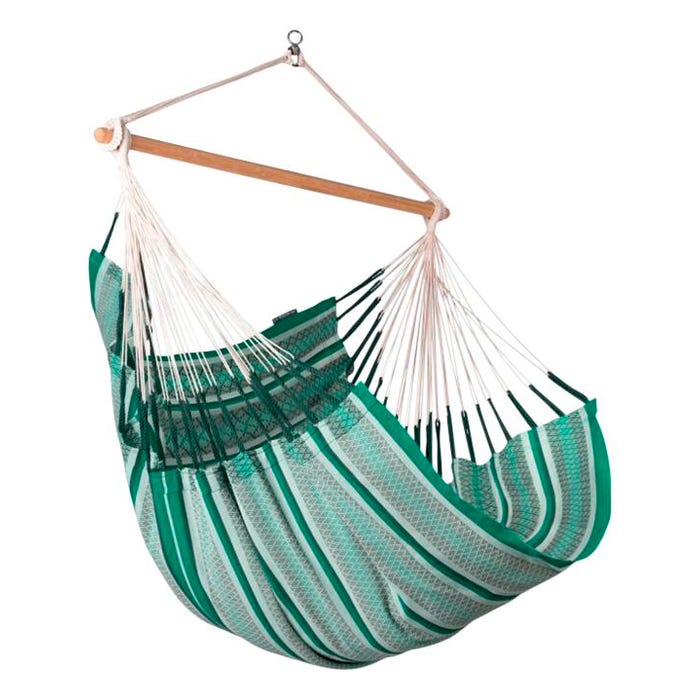 LA SIESTA Habana Organic Cotton Comfort Size Hammock Chair, 43 x 63 Inches, Agave