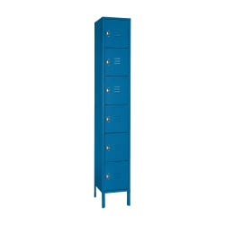 Lyon Six-Tier Steel Locker, 1 Wide